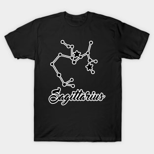 Sagittarius Zodiac Constellation Design T-Shirt